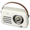Prenosné rádio SAVIO RS-02 — analógový FM tuner, Bluetooth 5.3, napájanie USB, 3 W, biela
