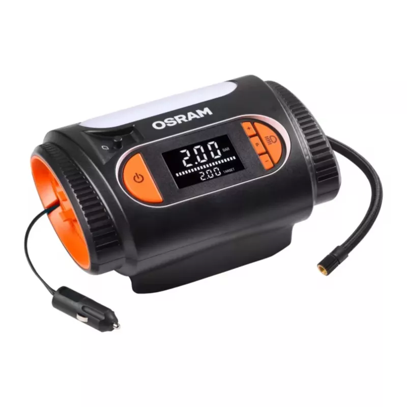 Vzduchový kompresor Osram TyreInflate 2120 – kompaktný 12V batériový hustilka pneumatík (OTI2120)
