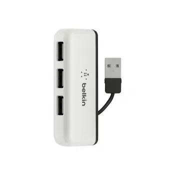 Belkin USB 2.0 4-portový cestovný hub, strieborná, F4U021bt