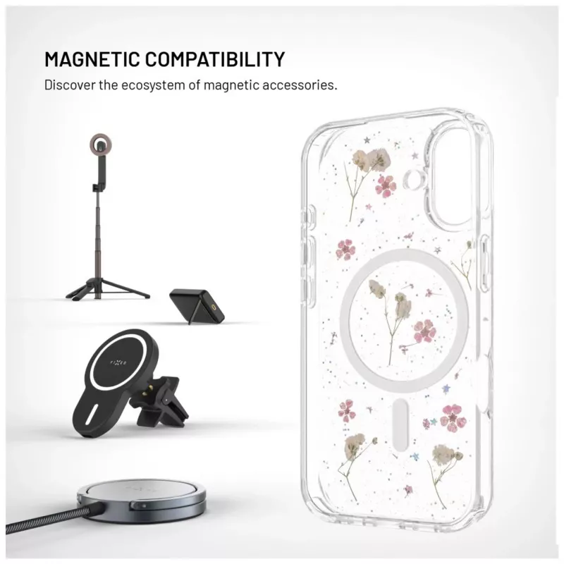 Fixed MagBloom | zadný kryt | Apple | iPhone 17 | TPU | Blush Plum