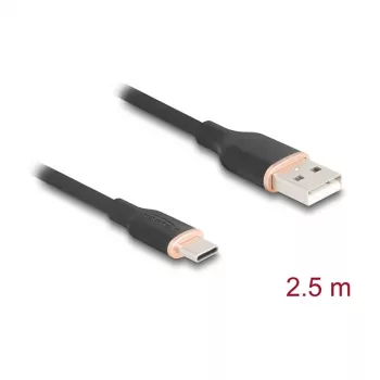 USB kábel DeLOCK 81227 2,5 m USB A USB C čierny