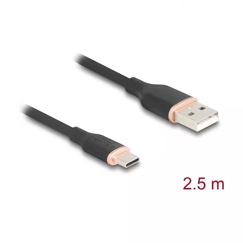 USB kábel DeLOCK 81227 2,5 m USB A USB C čierny
