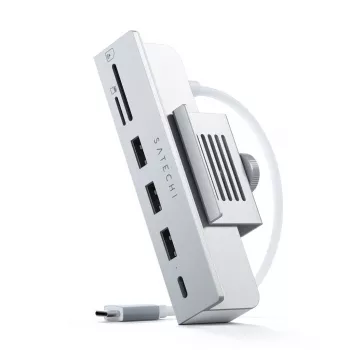 Notebook dock / port replikátor Satechi ST-UCICHS USB 3.2 Gen 1 Type-C, USB-A porty, SD/MicroSD, strieborná
