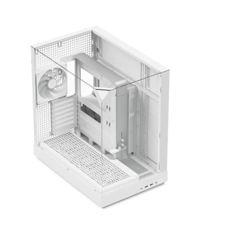 APNX skriňa typu tower V2 — biela, 3x tvrdené sklenené panely