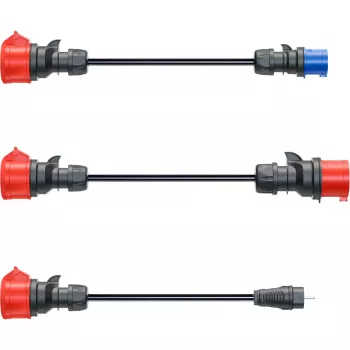 go-e sada adaptérov pre Gemini flex 11 kW, 3-dielna sada (čierna, 30 cm)