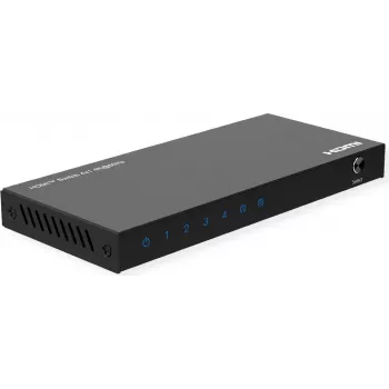 ROLINE HDMI prepínač 4-násobný 4K60Hz HDCP2.3+ IR diaľkový ovládač (14.01.3617)