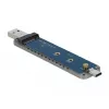 Externá skriňa pre M.2 pre M.2 NVMe PCIe SSD, skriňa na disk strieborná, s USB Type-C a Type-A konektorom samec