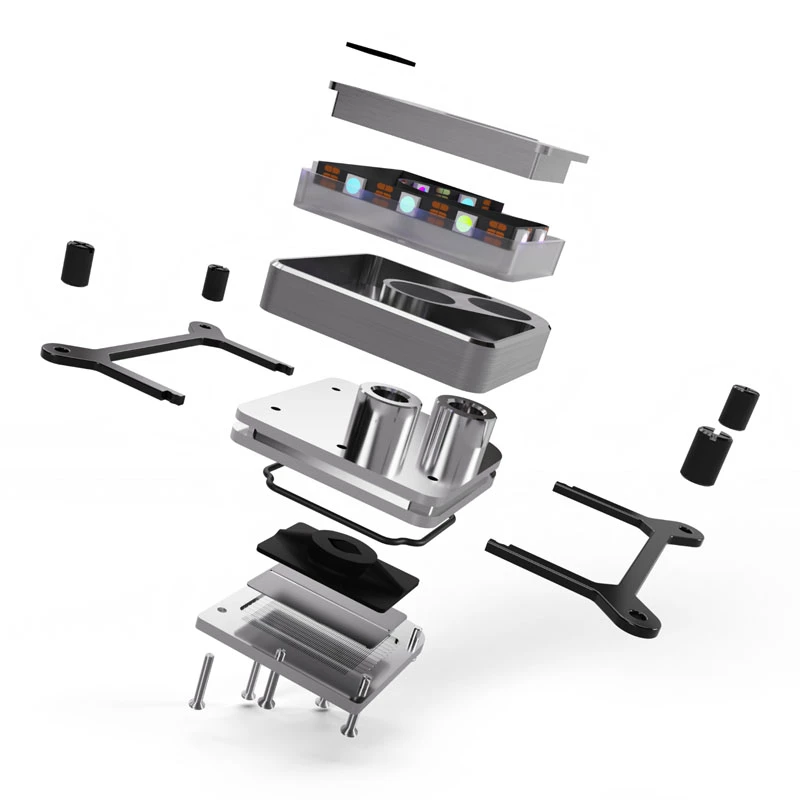 Alphacool Core 1 13444 vodný blok na CPU, LGA1700/LGA1851/AM4/AM5, strieborný
