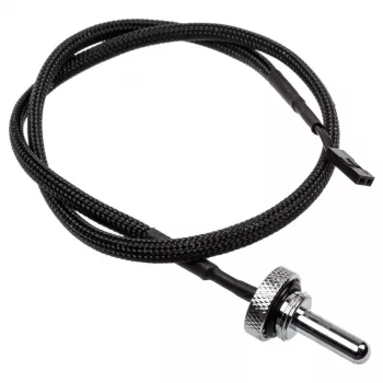Alphacool Eiszapfen teplotný senzor Plug G1/4 - teplotný senzor pre kvapalinový chladiaci systém - chróm - 50 cm