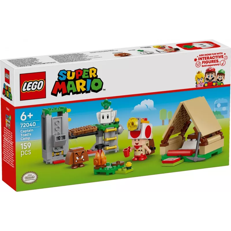 Konštrukčná hračka LEGO Captain Toads Camp sada 72040 s interaktívnymi funkciami Super Mario