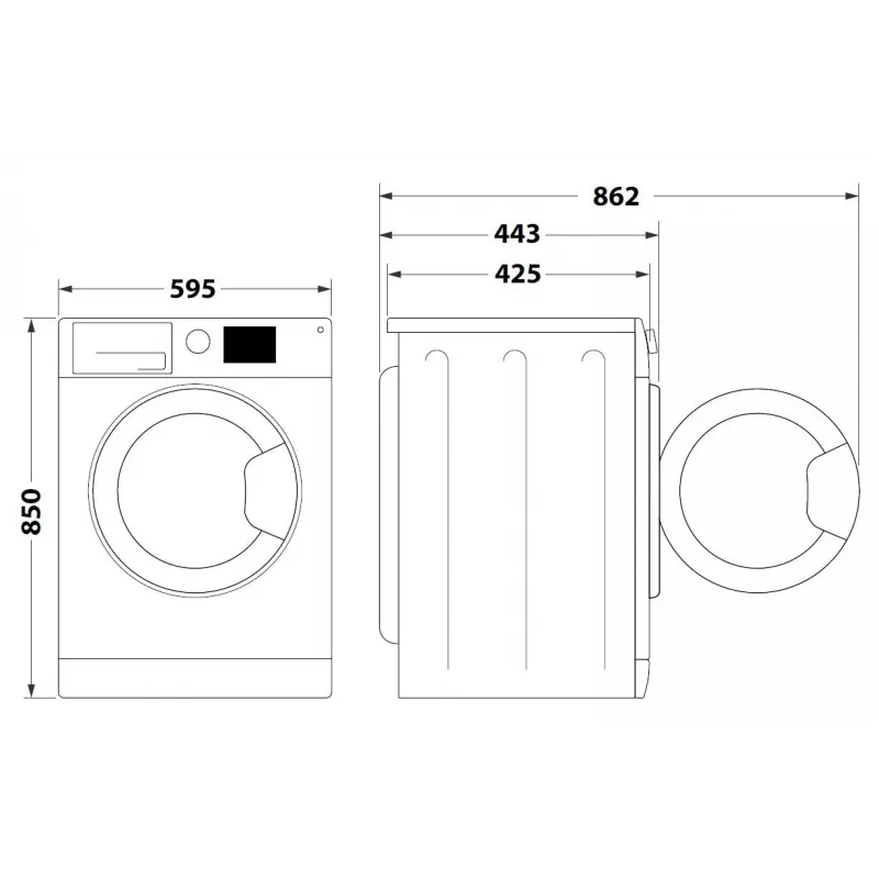 Práčka INDESIT MTWSC61294WPL 9 kg, energetická trieda C
