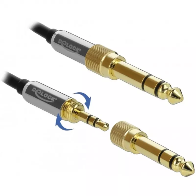Audio kábel 3,5 mm DeLOCK 85780 1 m čierny sivý