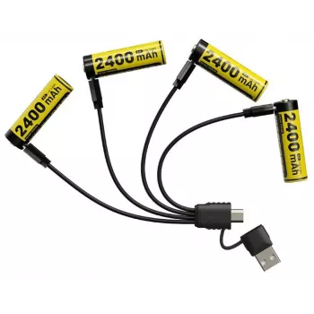 Nabíjateľná Li-Ion AA 1,5V batéria Nitecore NH2400 2400mAh – balenie 4 ks