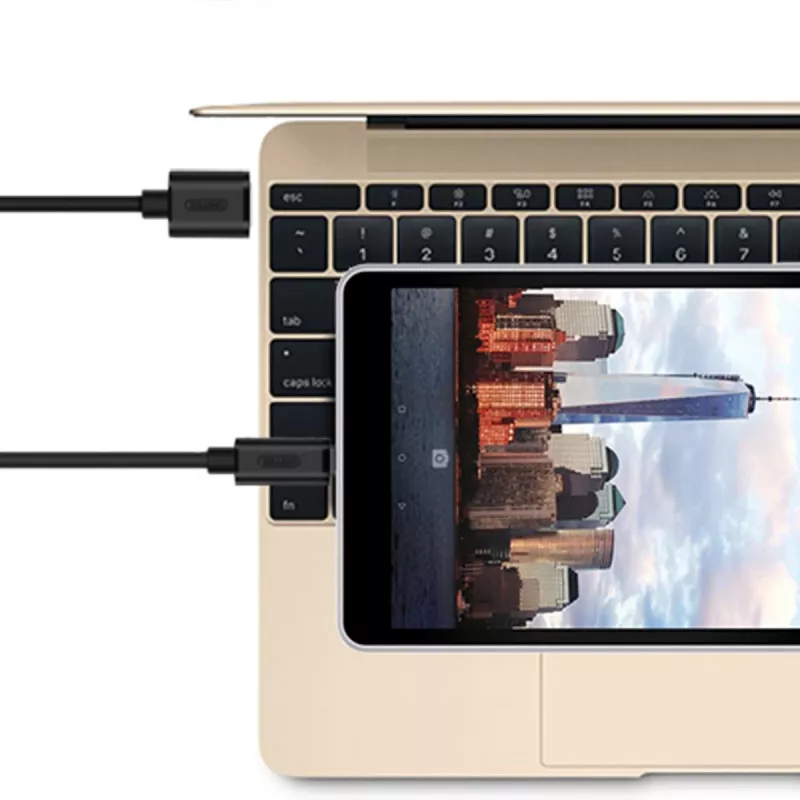 UNITEK Y-C474BK USB kábel USB 3.2 Gen 1 (3.1 Gen 1) 1 m USB A USB C čierny