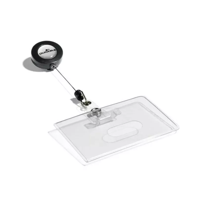Durable 8016 držiak na preukaz na šírku transparentný 10 ks