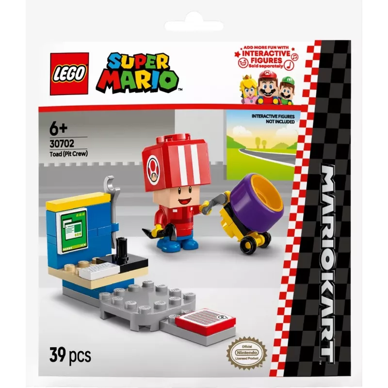 LEGO hračka Mario Kart Toad Pit Crew Polybag 30702 malá sada minifigúrka príslušenstvo