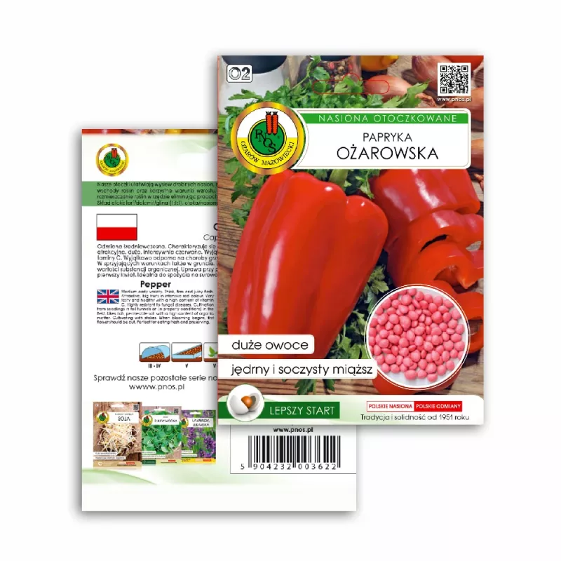 PNOS paprika Ozarowska obalené semená, balenie 50 ks