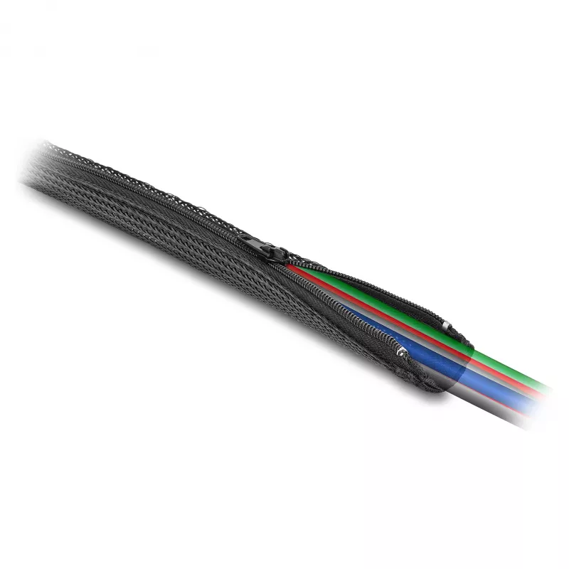 DeLOCK opletená bužírka so zipsom tepelne odolná 5 m x 50 mm čierna