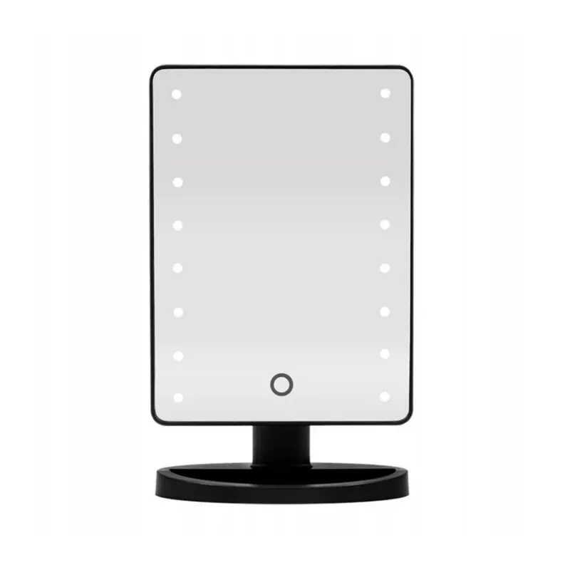 Extralink Makeup Mirror, čierne osvetlené so stojanom