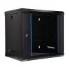 EXTRALINK LITE 9U 530X400 nástenný rack, čierny, s odkladacou policou