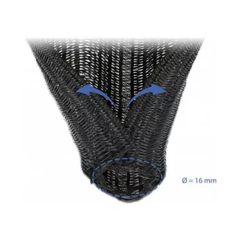 Opletená hadica DeLOCK 18910 5 m x 16 mm čierna