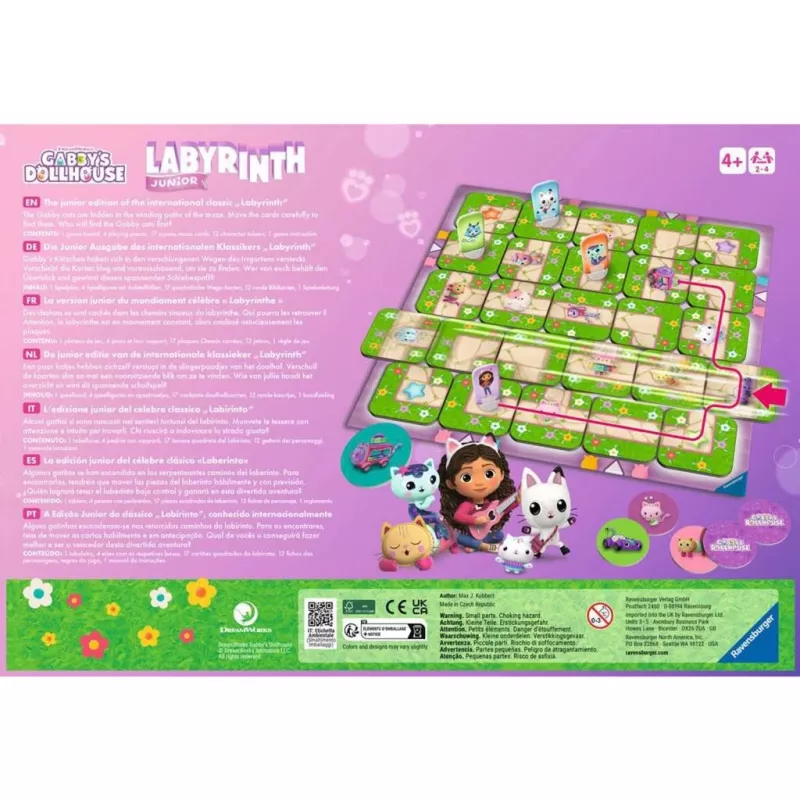Gabby's Dollhouse Junior Labyrinth, stolová hra
