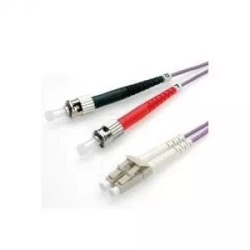 Optický jumper kábel ROLINE 50/125µm LC/ST OM4 fialová 2 m