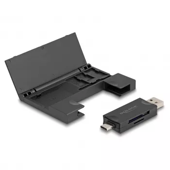 Čítačka kariet DeLOCK 91014 USB 3.2 Gen 1 Type-A/Type-C čierna MicroSD SD