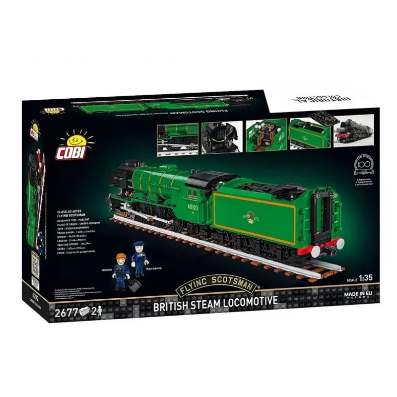 Cobi Flying Scotsman britská parná lokomotíva, stavebnica, 1:35, 2677 dielikov