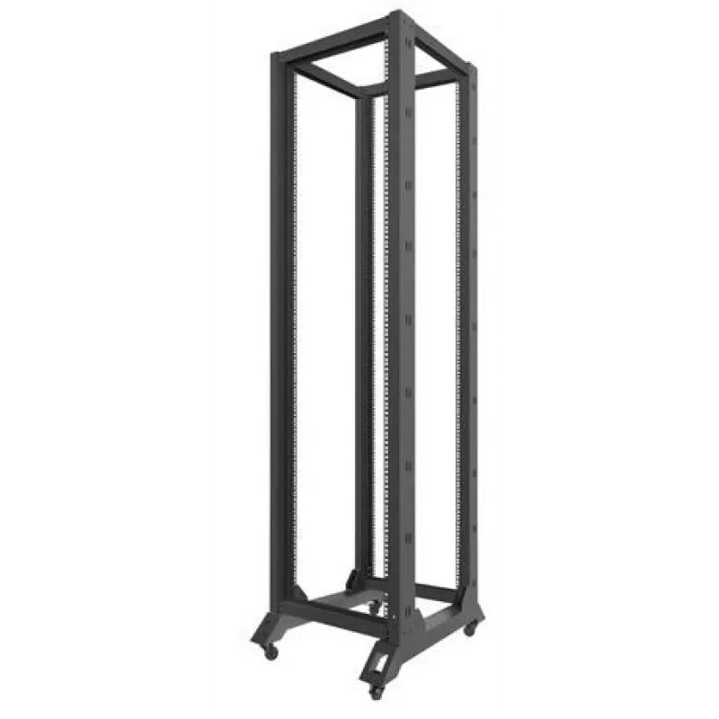 Lanberg OR01-6842-B 19-palcový otvorený rack, 42U, 600x800 mm, čierny