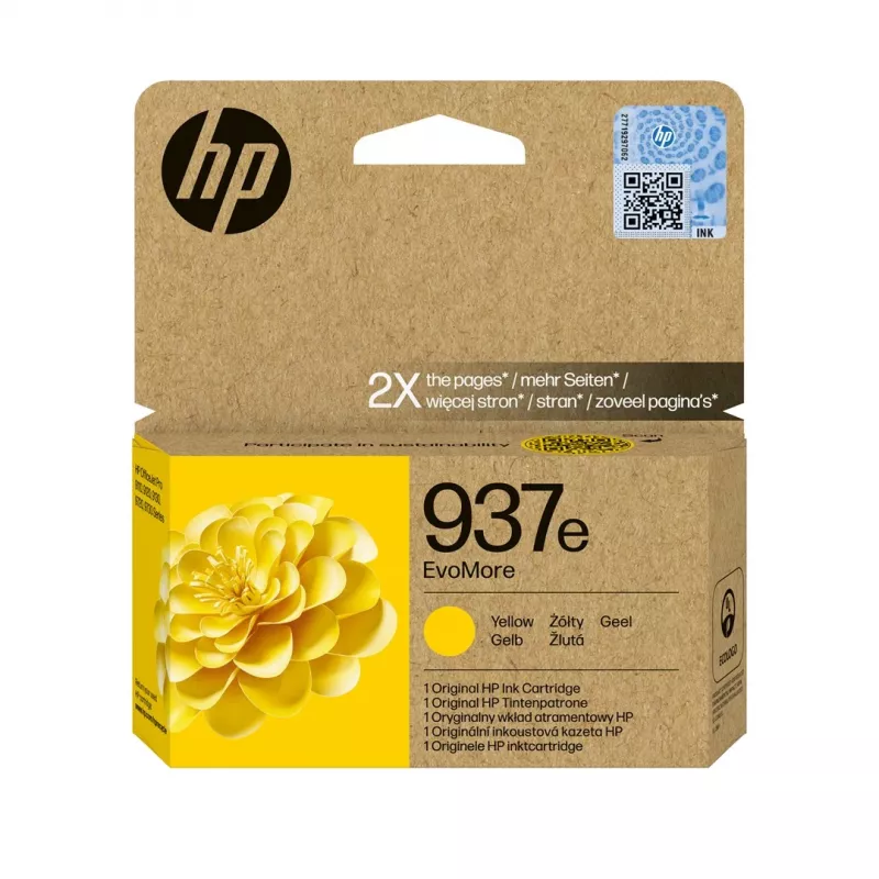 HP 937e EvoMore žltá originálna atramentová kazeta