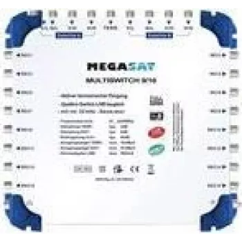 Satelitný multiswitch Megasat 0600153 9 vstupov 16 výstupov
