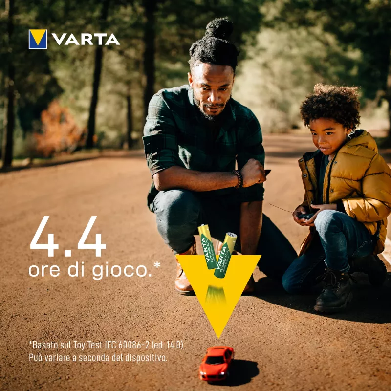 VARTA HR03 AAA Recharge Accu Power 1000 mAh 05703 akumulátory 4 ks zelená, žltá
