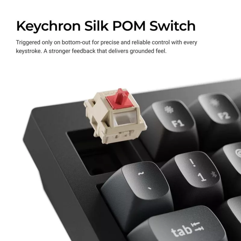 Mechanická klávesnica Keychron V1 Ultra 8K — 75 % QWERTY, Bluetooth, káblová, RGB, čierna