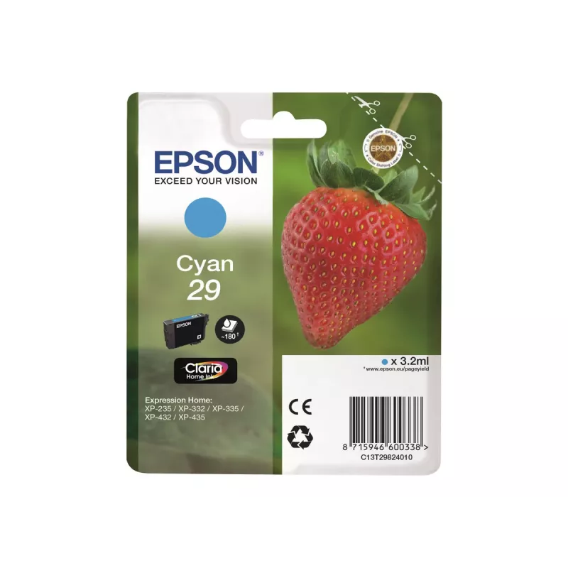 Epson Strawberry 29 C atramentová kazeta 1 ks originálna štandardná azúrová