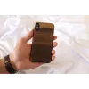 Puzdro na smartphone man and wood pre iPhone X/XS — fango čierna