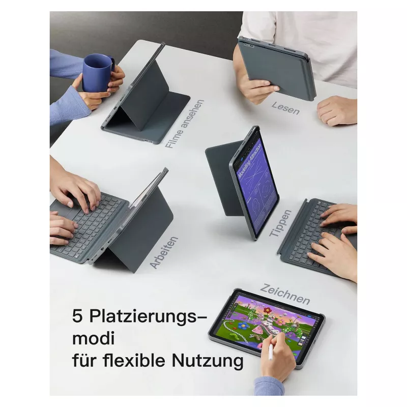 inateck klávesnica iPad 11 iPad Air 4-6 Com. QWERTZ sivá