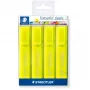 Marker Staedtler 364-1P WP4 klinová hrot žltý 4 kusy