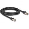 DeLOCK RJ45 Cat.6A U/FTP sieťový kábel 3m čierny