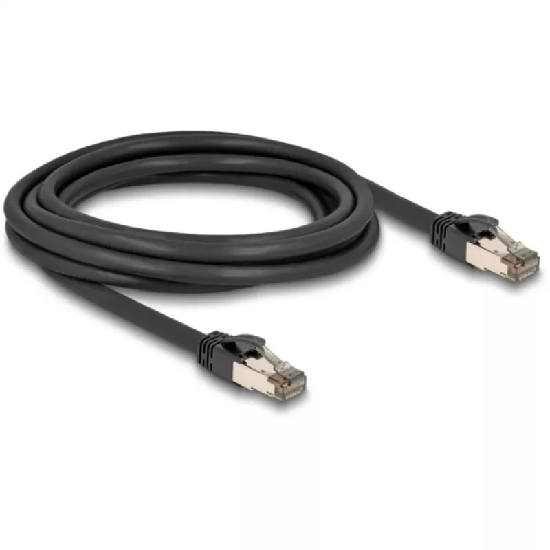 DeLOCK RJ45 Cat.6A U/FTP sieťový kábel 3m čierny