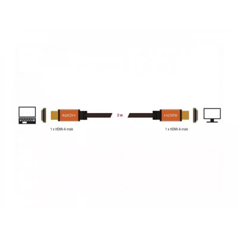 HDMI kábel DeLOCK 85729 2 m HDMI typ A štandard čierny zlatý