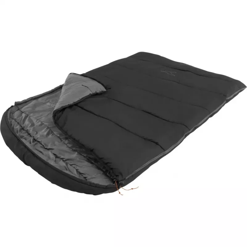Spacák Easy Camp 240209 dospelí mikrovlákno Oxford polyester čierny