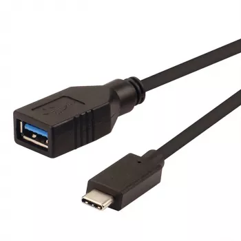 ROLINE USB 3.1 káblový adaptér, USB Type-C - A, ST/BU, OTG, čierny, 0,15 m (11.02.9030)