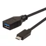 ROLINE USB 3.1 káblový adaptér, USB Type-C - A, ST/BU, OTG, čierny, 0,15 m (11.02.9030)
