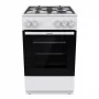 Voľne stojaci plynový sporák s rúrou Gorenje GG5A10WFFM — 4-horákový varný panel, 70 l rúra, smaltovaný povrch, biela