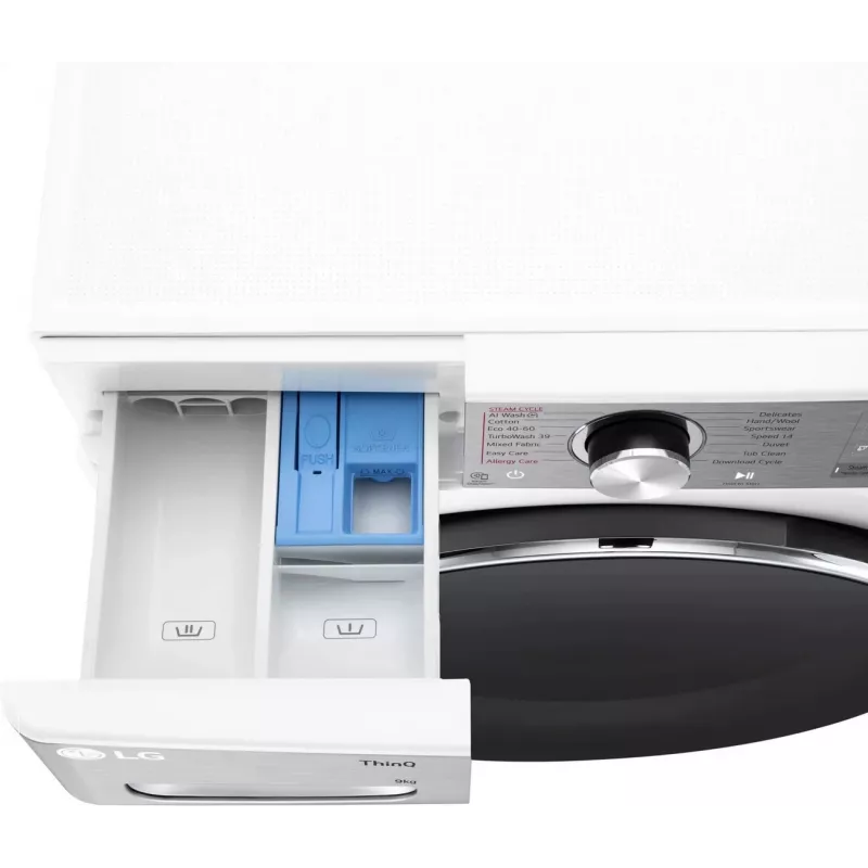 LG F2WR909P3W práčka, 9 kg, 47,5 cm, 1200 ot/min