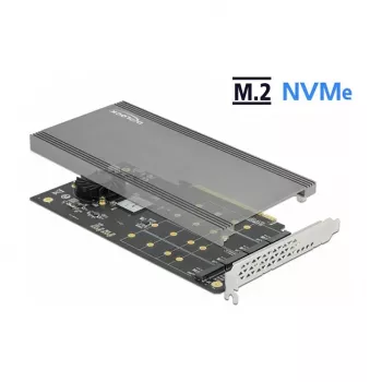 DeLOCK PCI Express x16 karta na 4 x interné NVMe M.2 Key M 89044