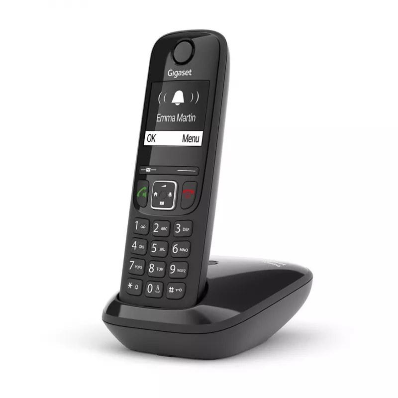 Analógový/DECT telefón Gigaset AS690 identifikácia volajúceho bezdrôtový slúchadlo čierna