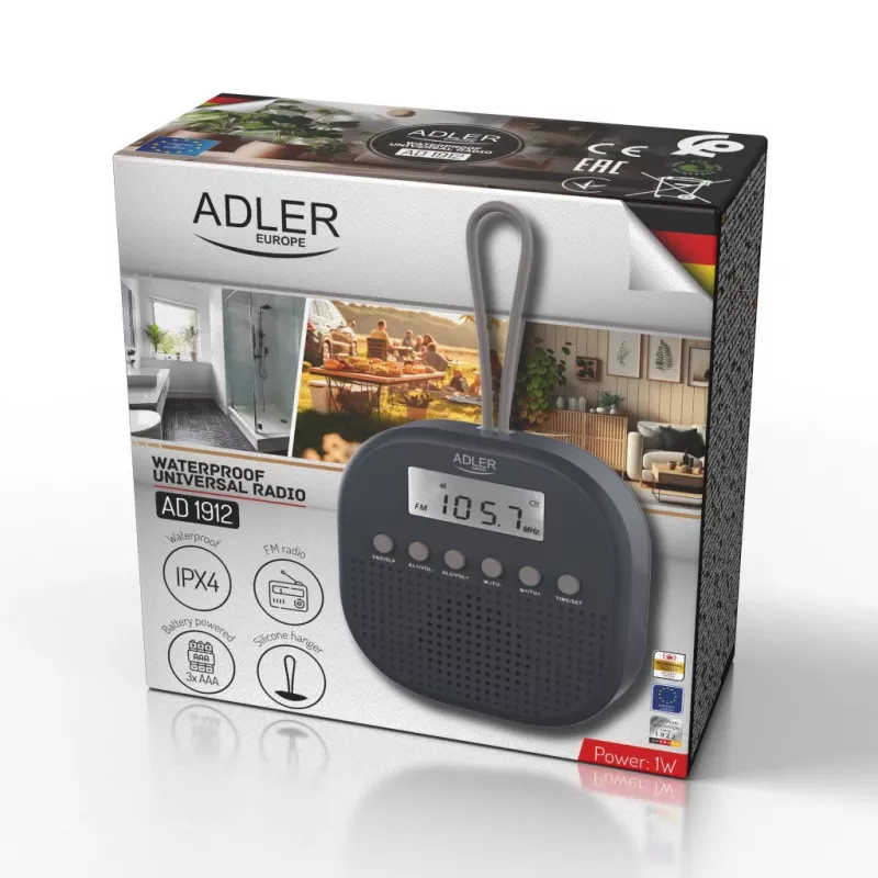 ADLER AD1912 vodotesné rádio