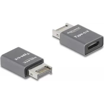 Káblový gender changer DeLOCK 67234 USB Type-E na USB Type-C sivý